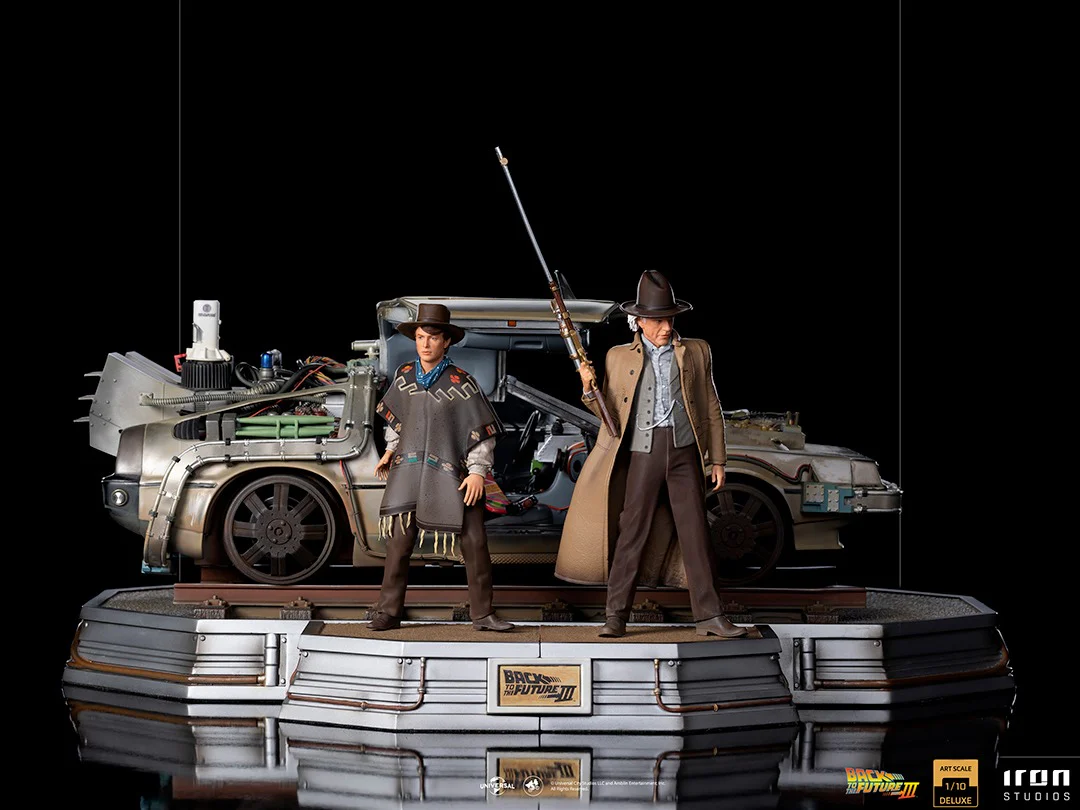 Delorean Full Set Deluxe Back to the Future III Art Scale 1/10 Iron Studios - Image 4