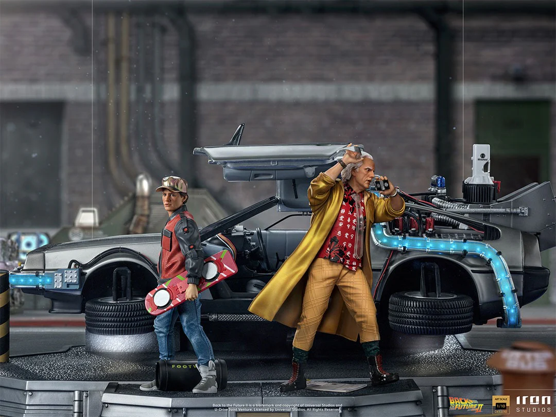 Delorean Full Set Deluxe  Back to the Future II  Art Scale 1/10  Iron Studios - Image 3