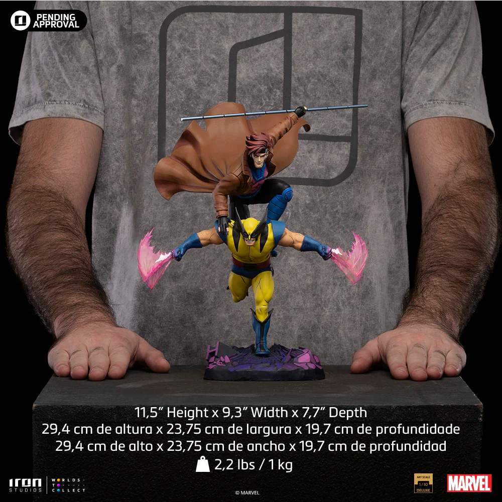 Statue Gambit and Wolverine XMen '97 Art Scale 1/10 Iron Studios - Image 11