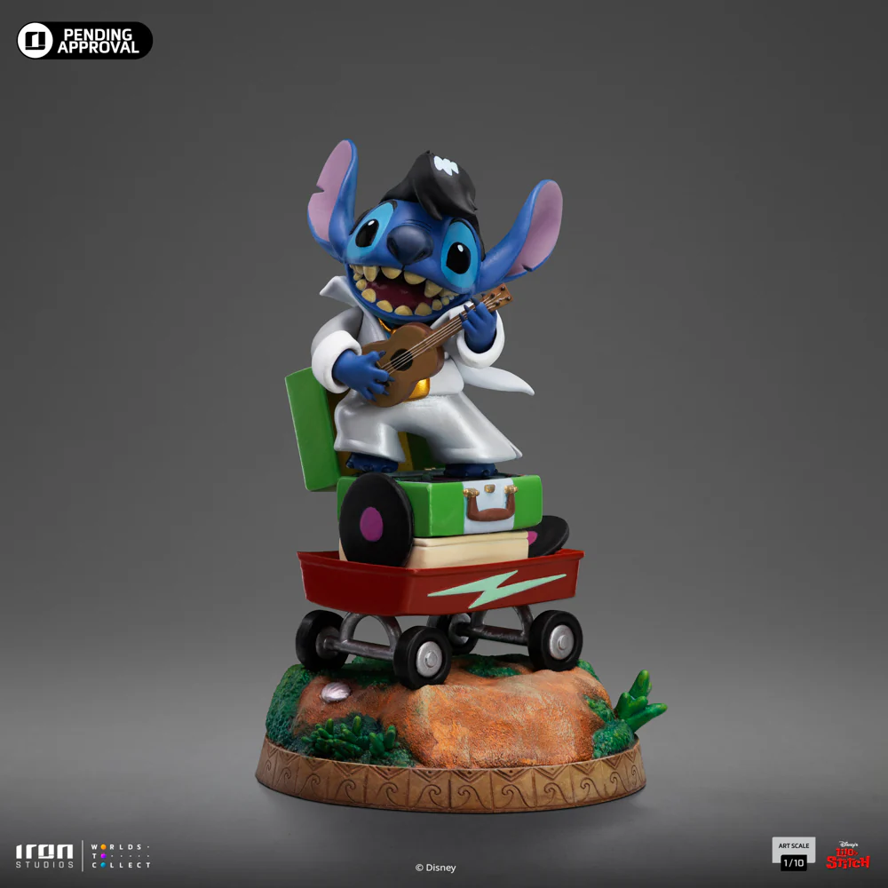 Statue Stitch (King of Rock Version)  Lilo and Stitch  Art Scale 1/10  Iron Studios - Image 3