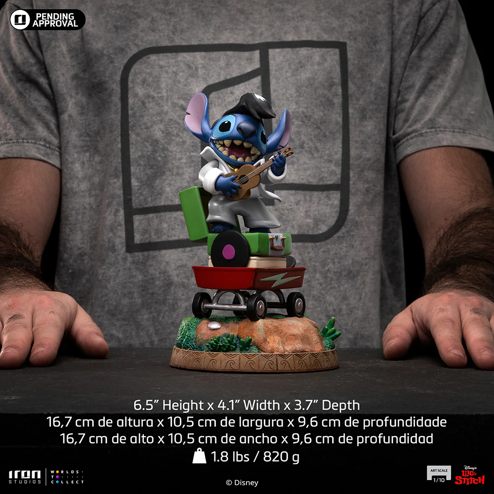 Statue Stitch (King of Rock Version)  Lilo and Stitch  Art Scale 1/10  Iron Studios - Image 5
